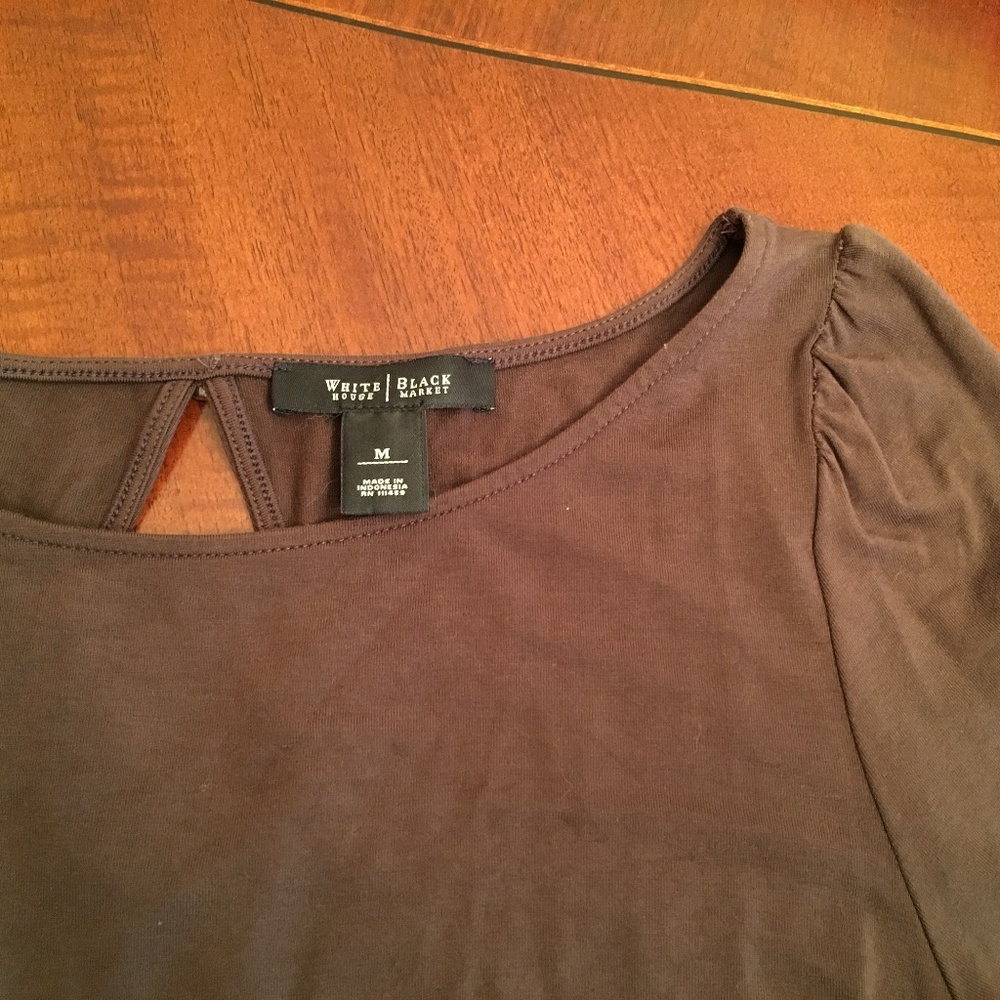 White House / Black Market side ruched blouse